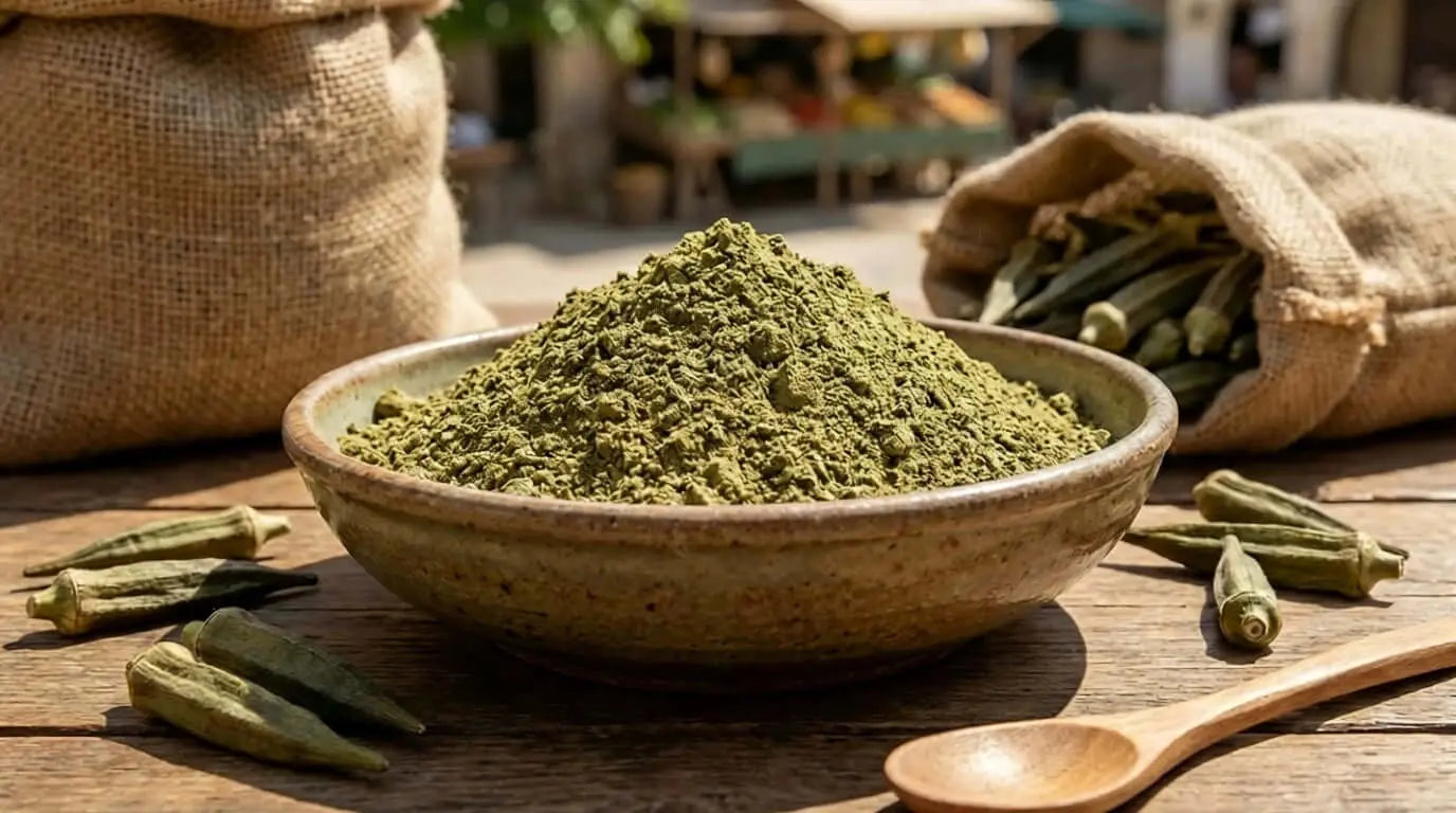 Okra Powder: Natural Thickening Agent - 200g SudaniCo